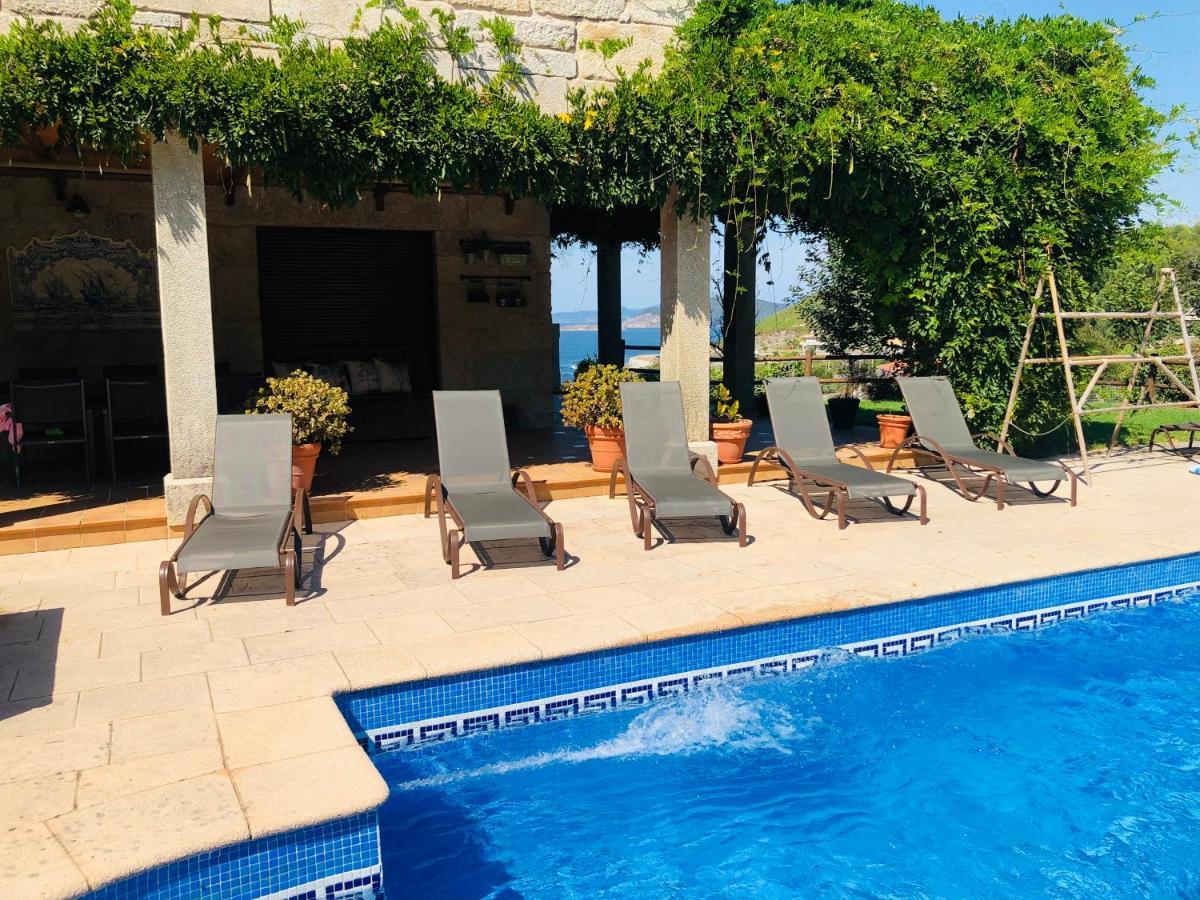 Villa Casa Da Lomba Piscina Y Vistas Al Mar En Baiona
