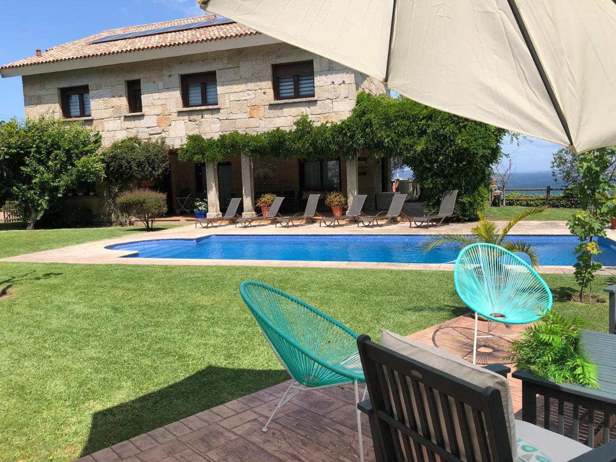 Villa Casa Da Lomba Piscina Y Vistas Al Mar En Baiona